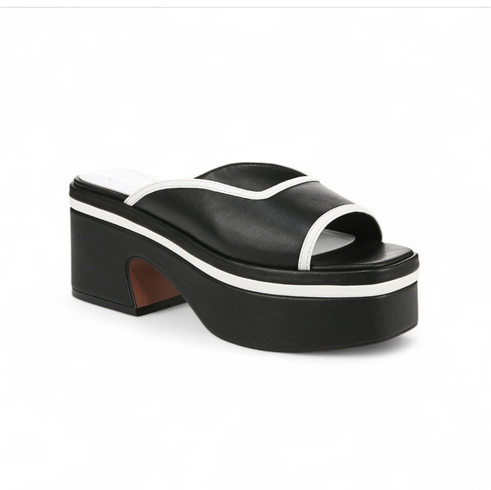 Sarto Franco Sarto Leather Platform Sile On Comfy Sandals - Picture 1 of 14